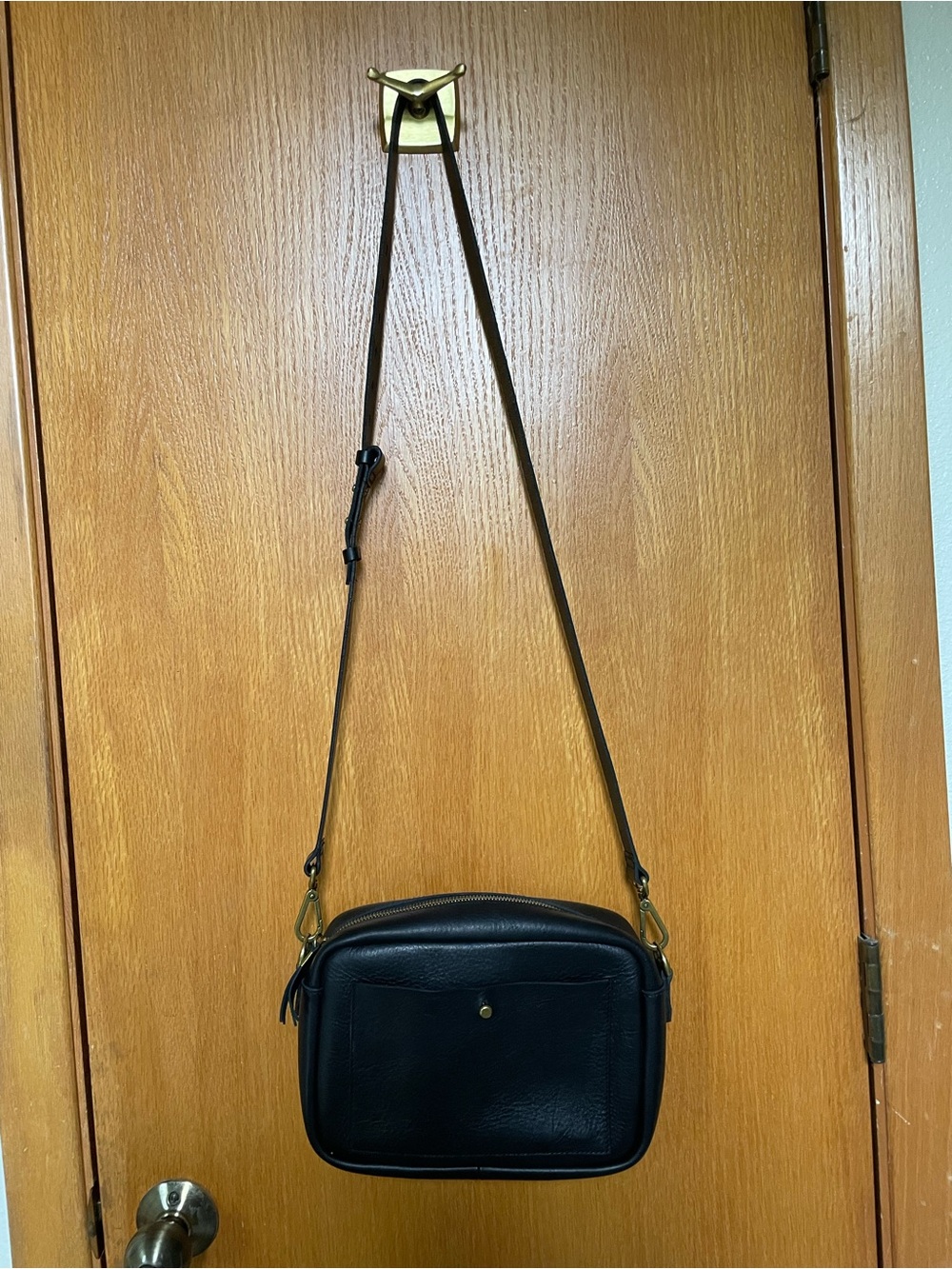 Madewell Black Leather Crossbody Purse